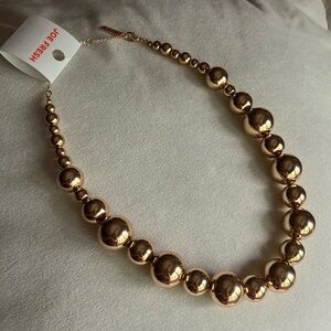3/$20 Metallic Joe Fresh adjustable necklace gold copper